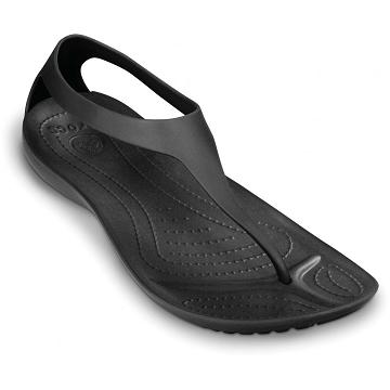 Chanclas Crocs Sexi Mujer Negros | Mexico 0177XYUF